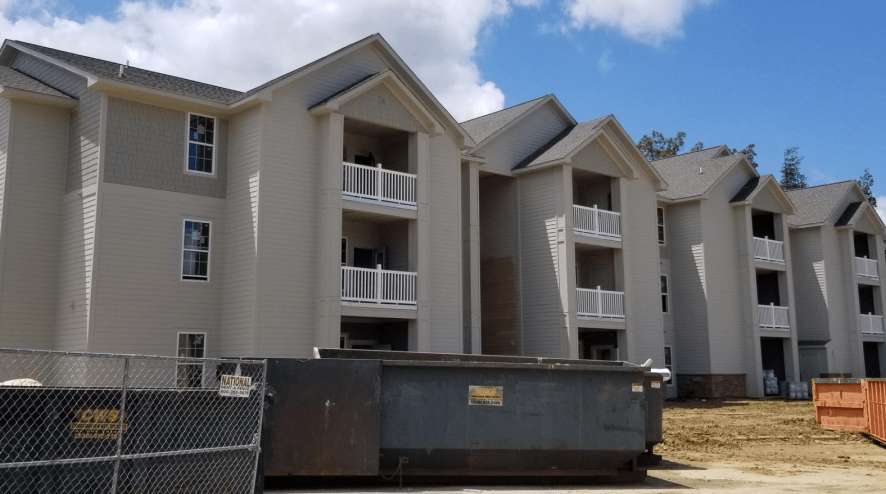 Mid construction of apartment building